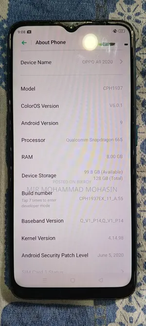 Oppo A9 128 GB Blue