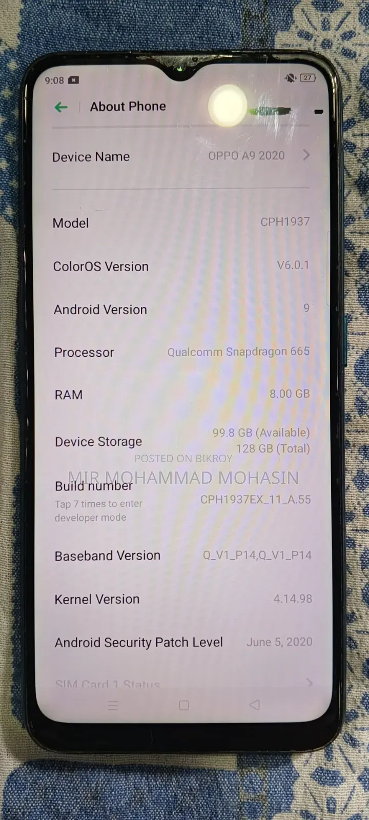 Oppo A9 128 GB Blue