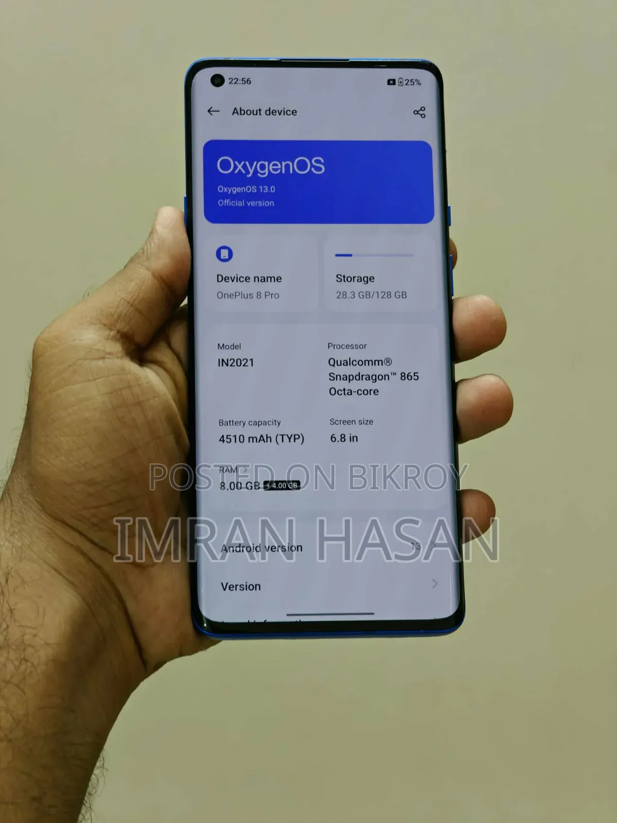 New OnePlus 8 Pro 128 GB Blue