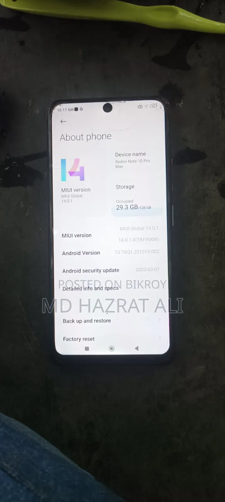 Xiaomi Redmi Note 10 Pro Max 128 GB Rose Gold