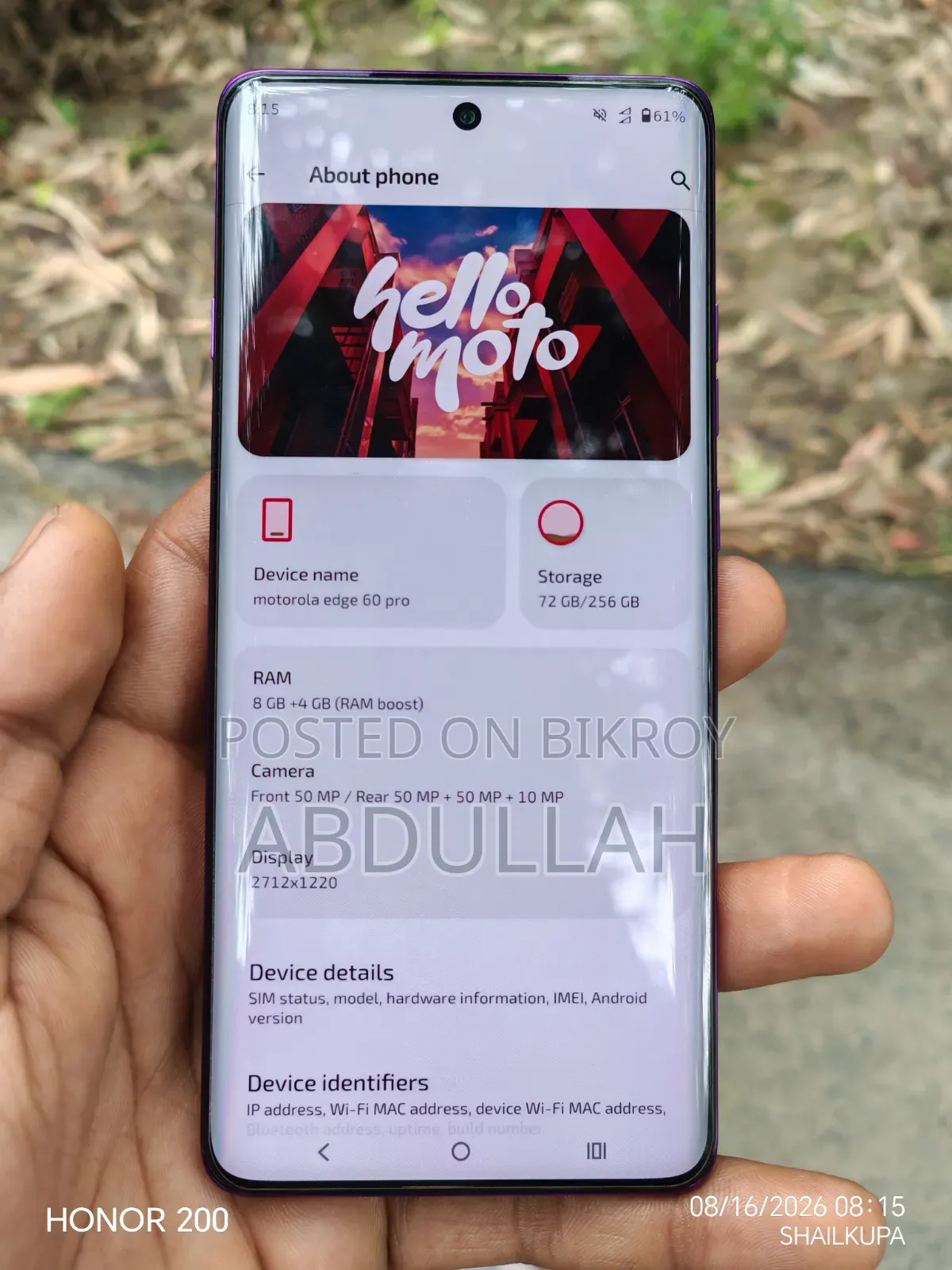 Motorola Edge 60 Pro 256 GB Purple