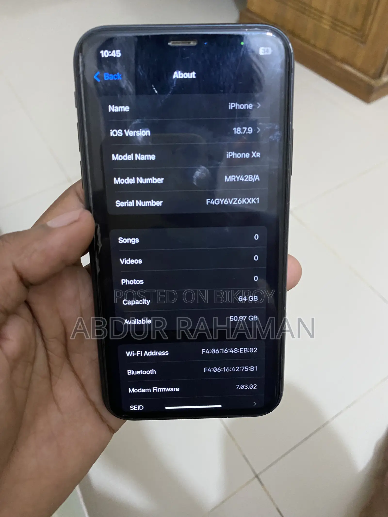 Apple iPhone XR 64 GB Black