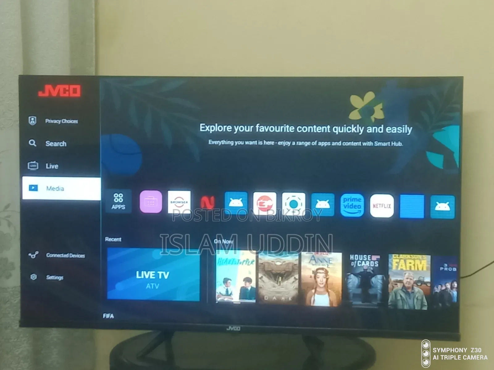 6 Month Used Jvco 43 Inch Android TV