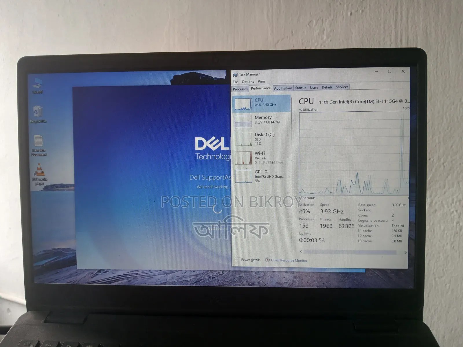 Laptop Dell Inspiron 15 3000 8GB Intel Core I3 SSD 128GB