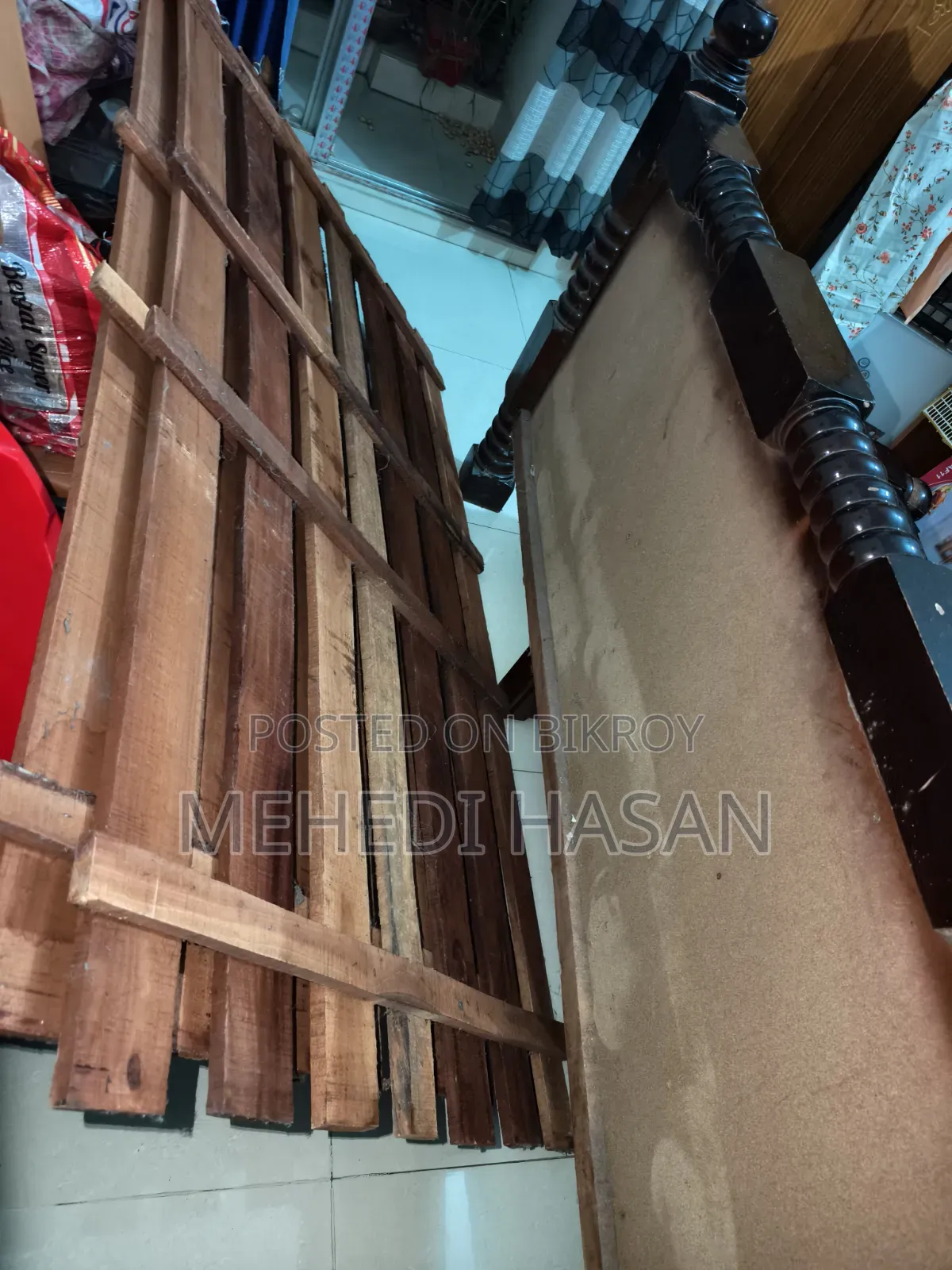 Wooden Bed 6/7