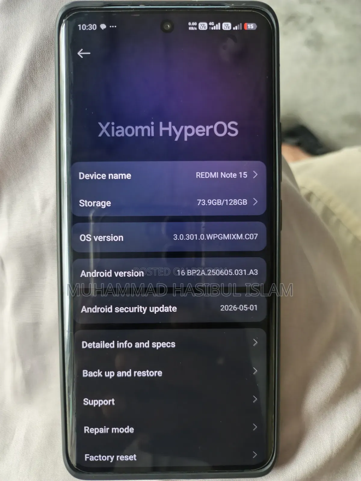 Xiaomi Redmi Note 15 128 GB Blue