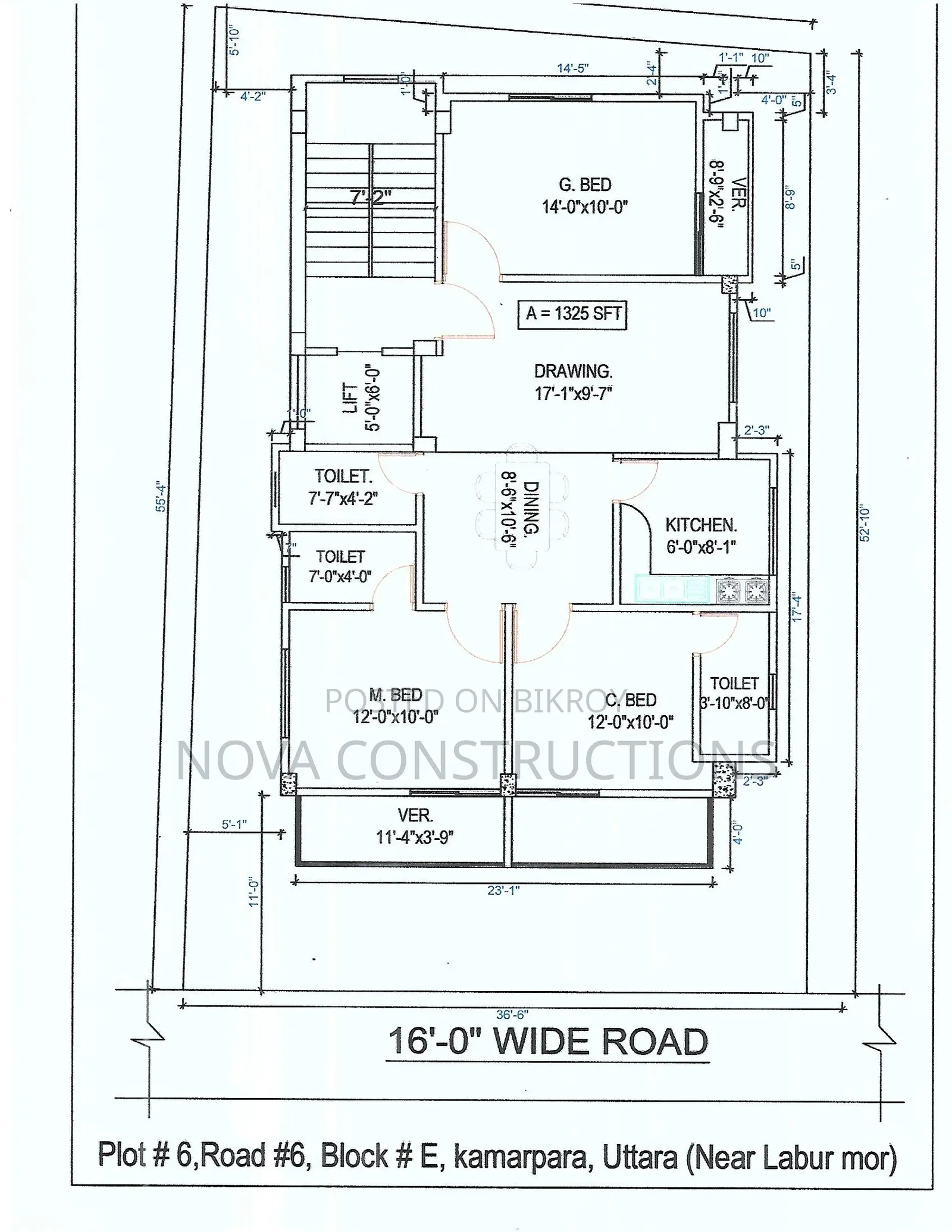 3 Bedroom Apartment in Hr Properties, Uttara for Sale