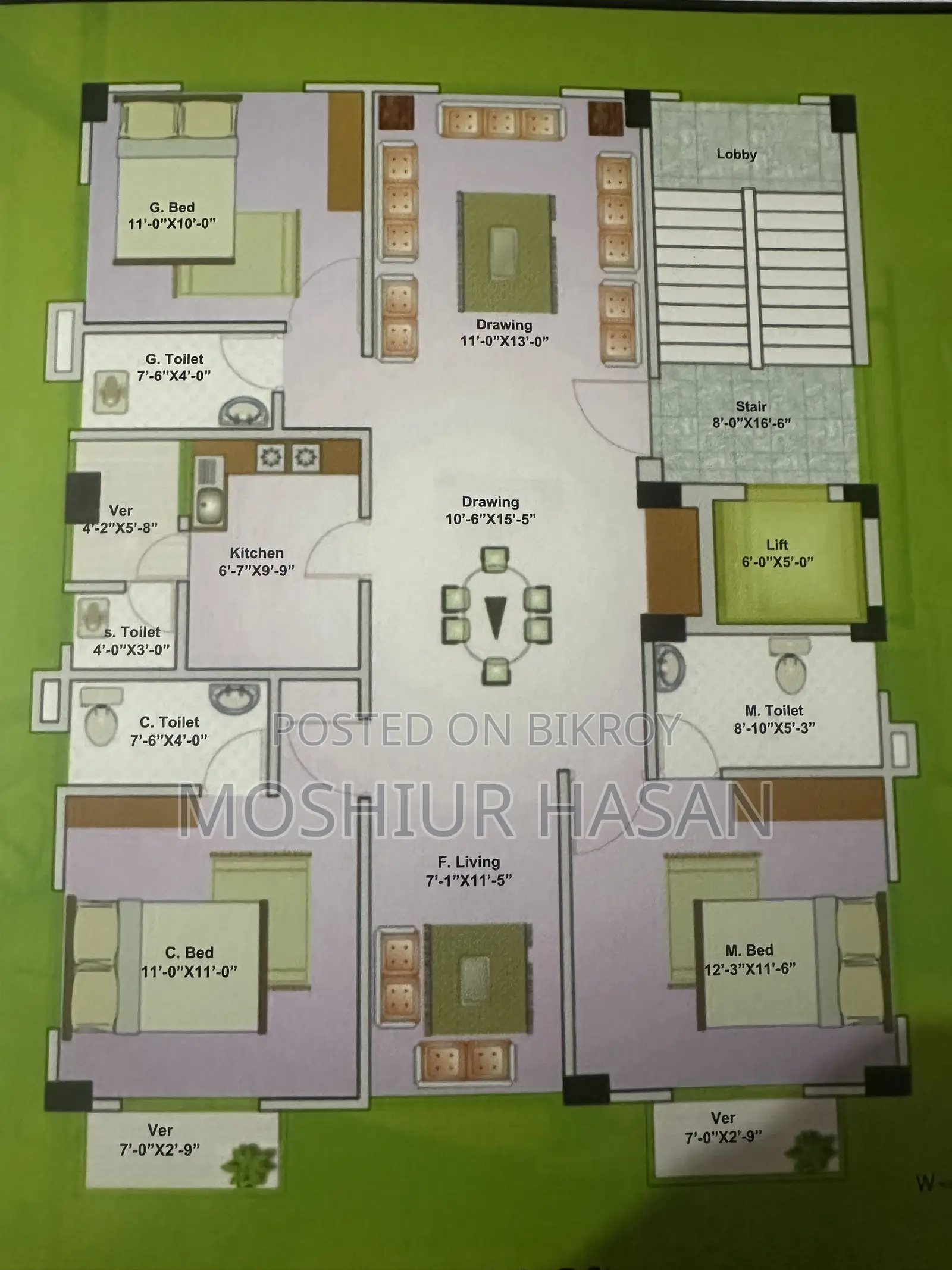 3 Bedroom Apartment in Saimon Properties, Basundhara for Sale