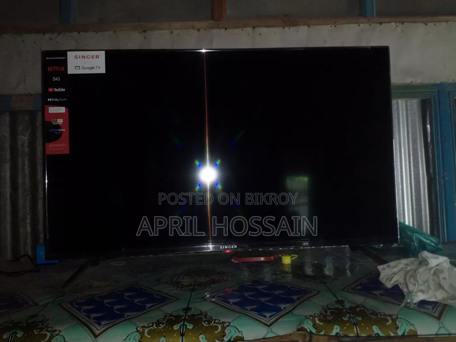 Singer TV 43 inches. Used for 4 months
