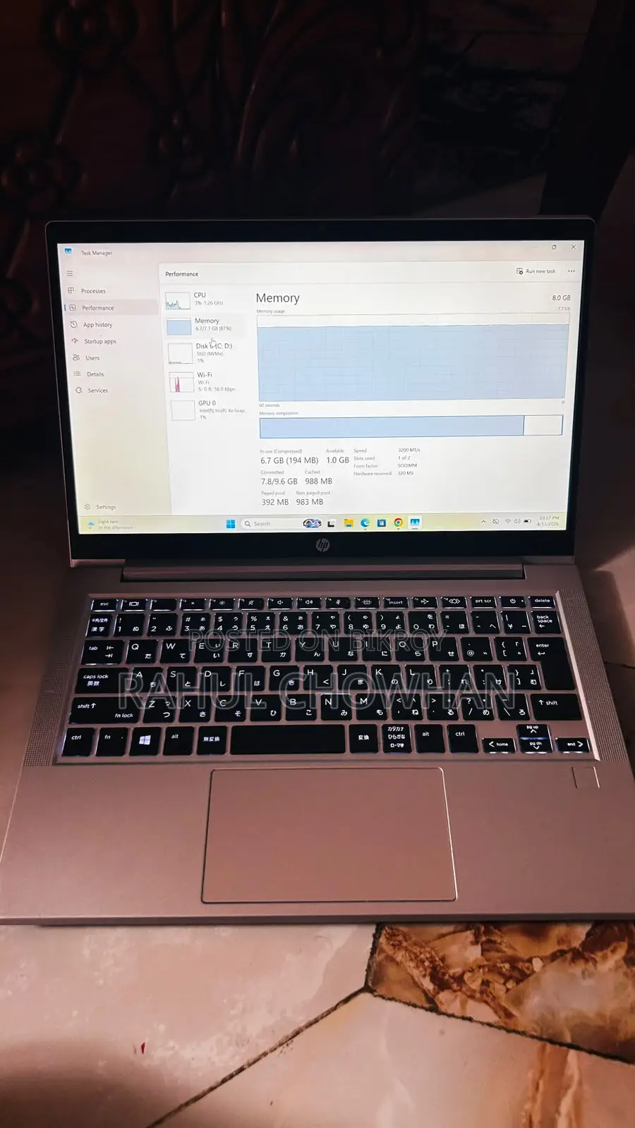 Laptop HP 630 8GB Intel Core I5 SSD 256GB