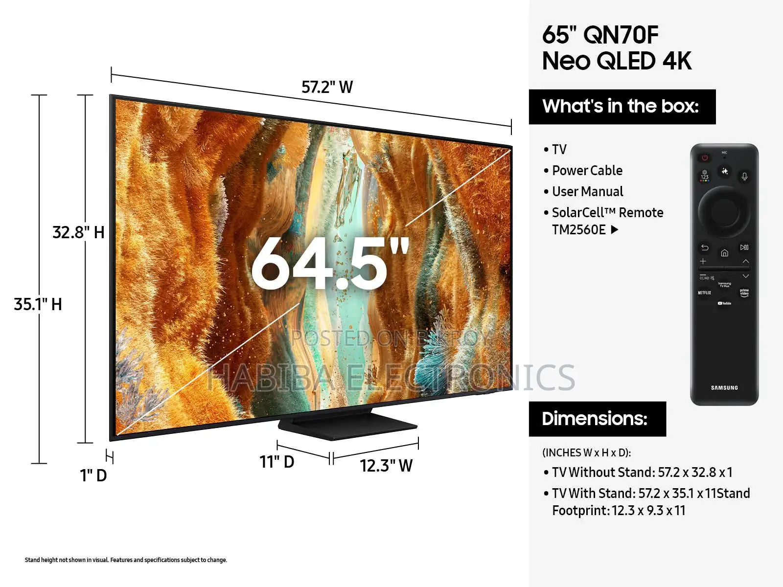 Samsung 65" QN70F 4k UHD Smart Neo Qled TV