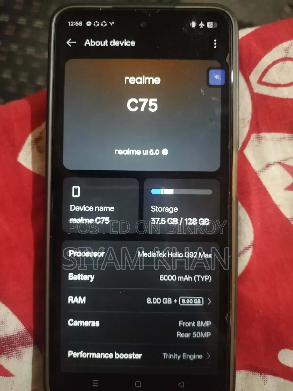 Realme C75 128 GB Black