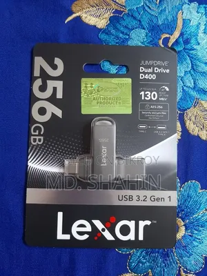 Pendrive - Lexar 256gb D400, Dual Drive (Type-C + Type-A)