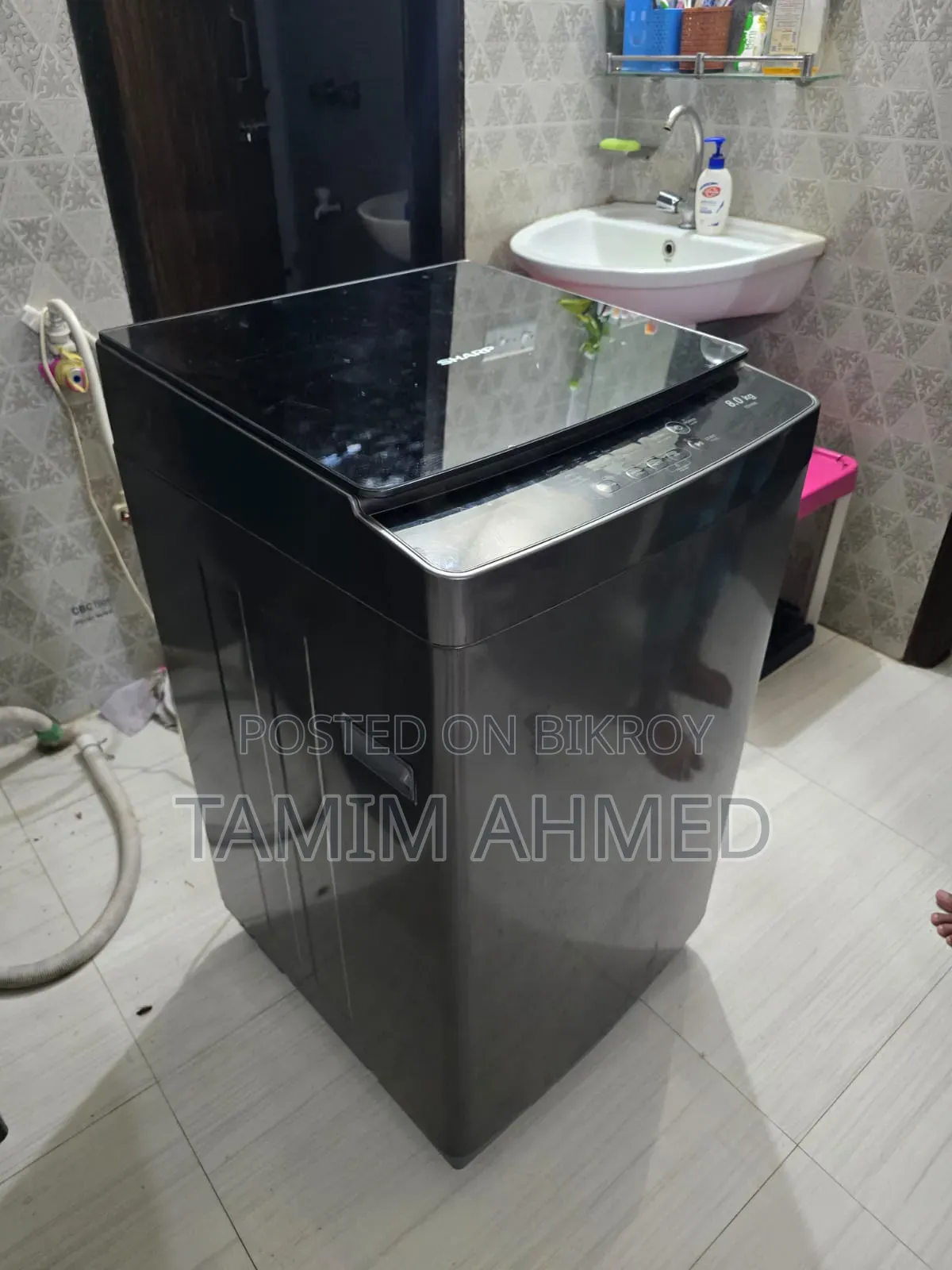 জরুরী বিক্রি শার্প ফুল অটো ওয়াশিং মেশিন ইএস-এক্স৮৫৮ | ৮.০ কেজি