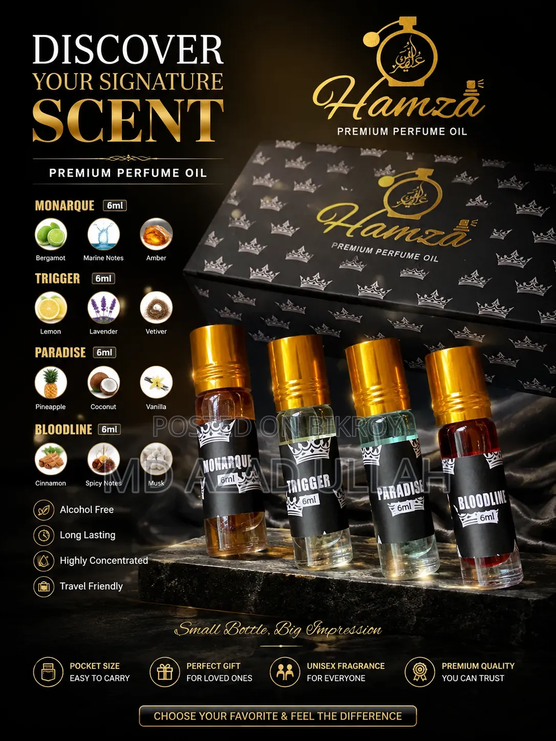 Premium Perfume Oil Combo Set
