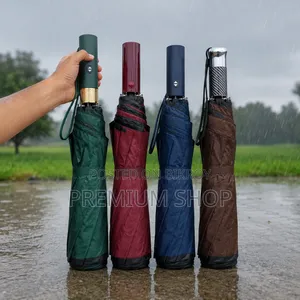 16-Rib Fiber Umbrella | 2 Quality Options | Rain Sun Umbrella