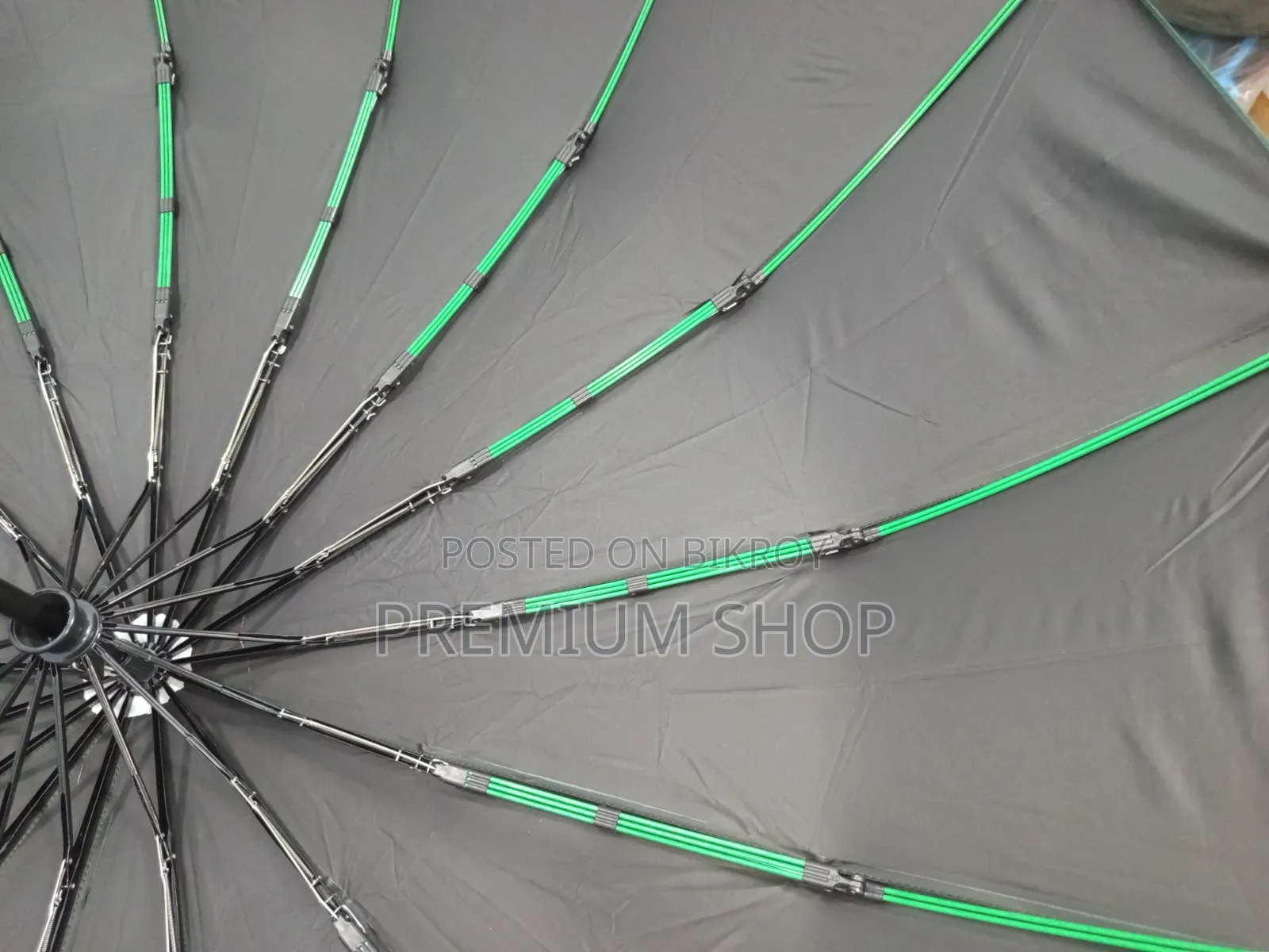 16-Rib Fiber Umbrella | 2 Quality Options | Rain Sun Umbrella