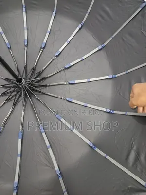 16-Rib Fiber Umbrella | 2 Quality Options | Rain Sun Umbrella