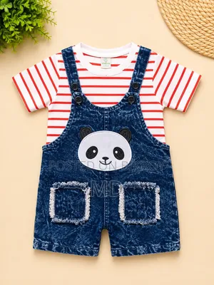 Title: Kids Stylish Denim Romper Set | 6 Months–4 Years