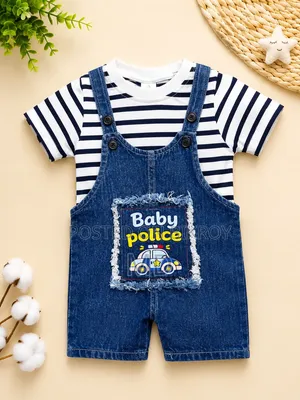 Title: Kids Stylish Denim Romper Set | 6 Months–4 Years