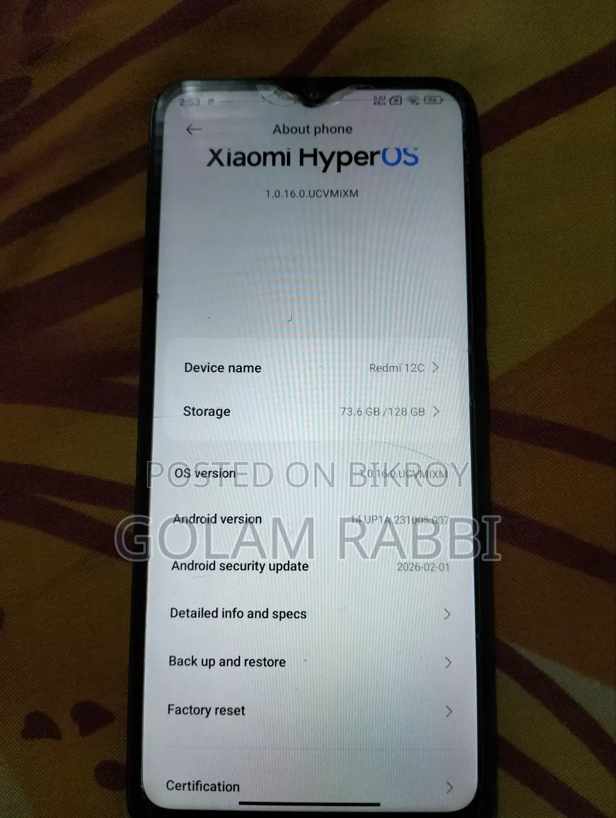 Xiaomi Redmi 12C 128 GB Gray