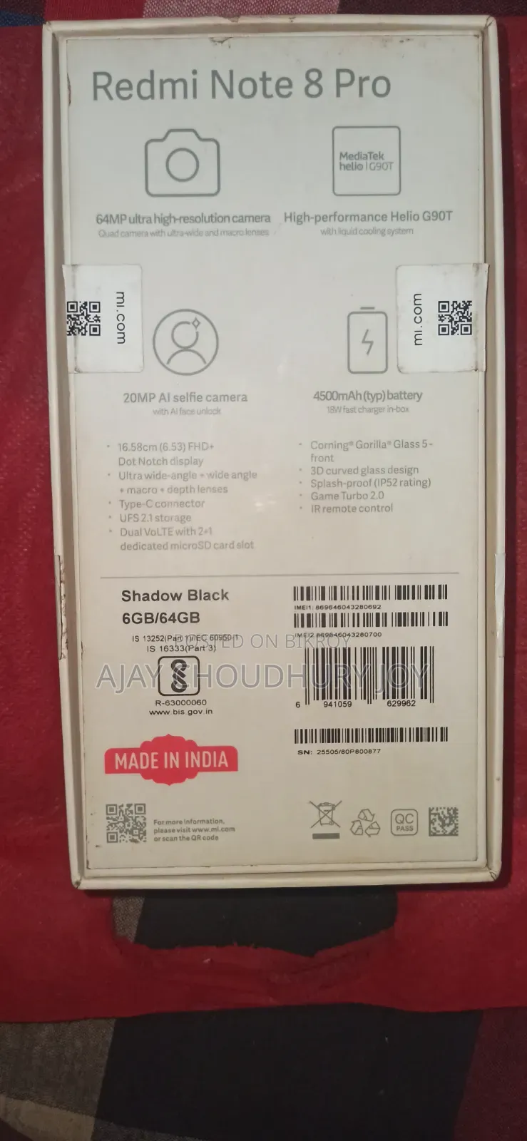 Xiaomi Redmi Note 8 Pro 64 GB Orange