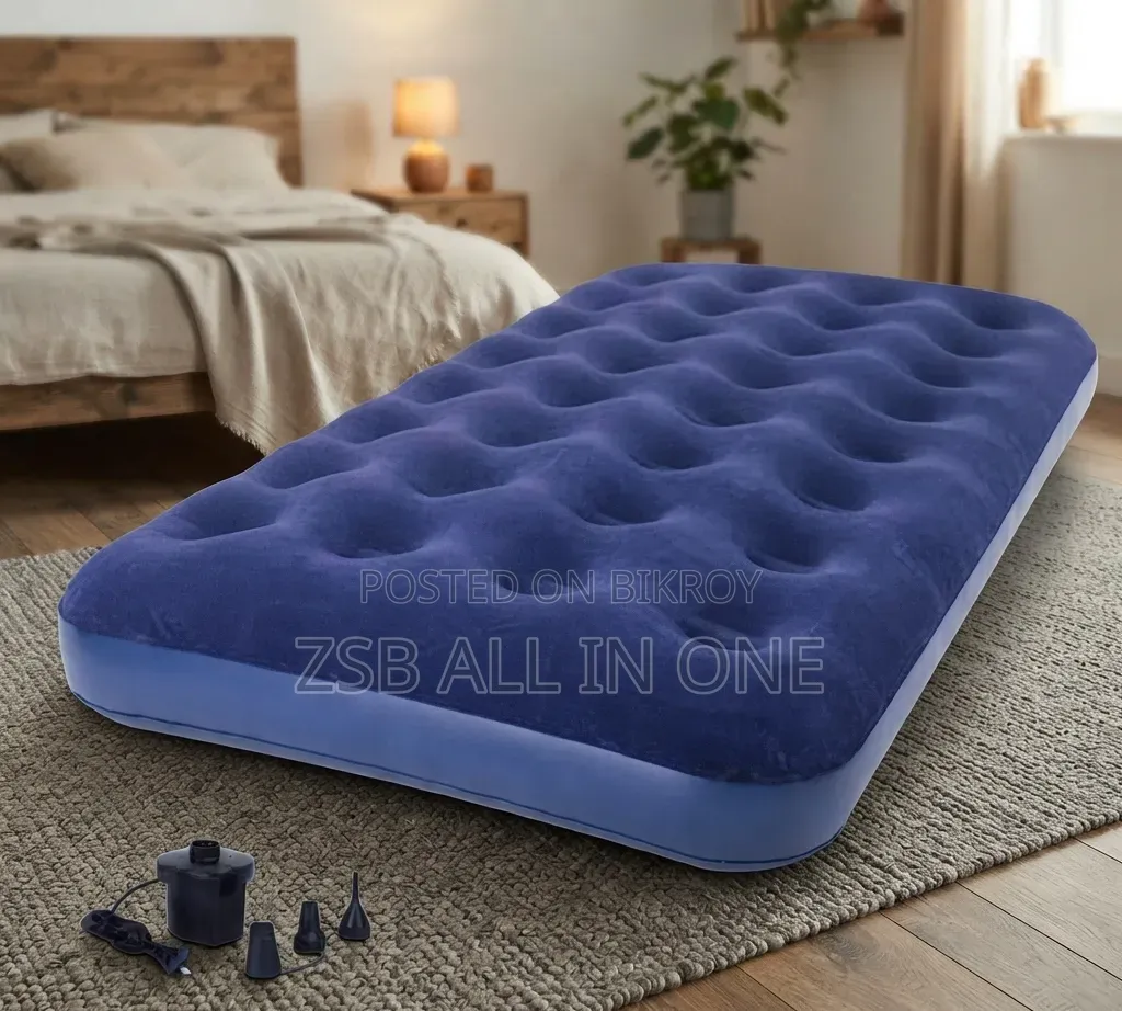 Intex Inflatable Single Air Bed With Pumper