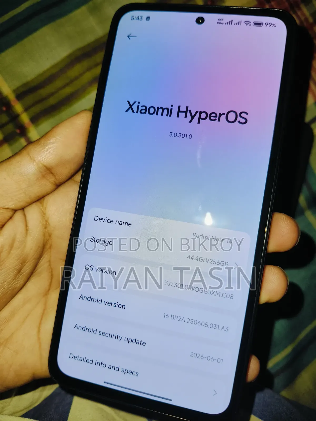 নতুন শাওমি রেডমি নোট ১৪ ৪জি ২৫৬ জিবি কালো