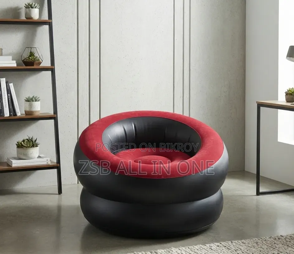 Inflatable Couch Flocking Sofa for Bed Room, Office and Outdoor