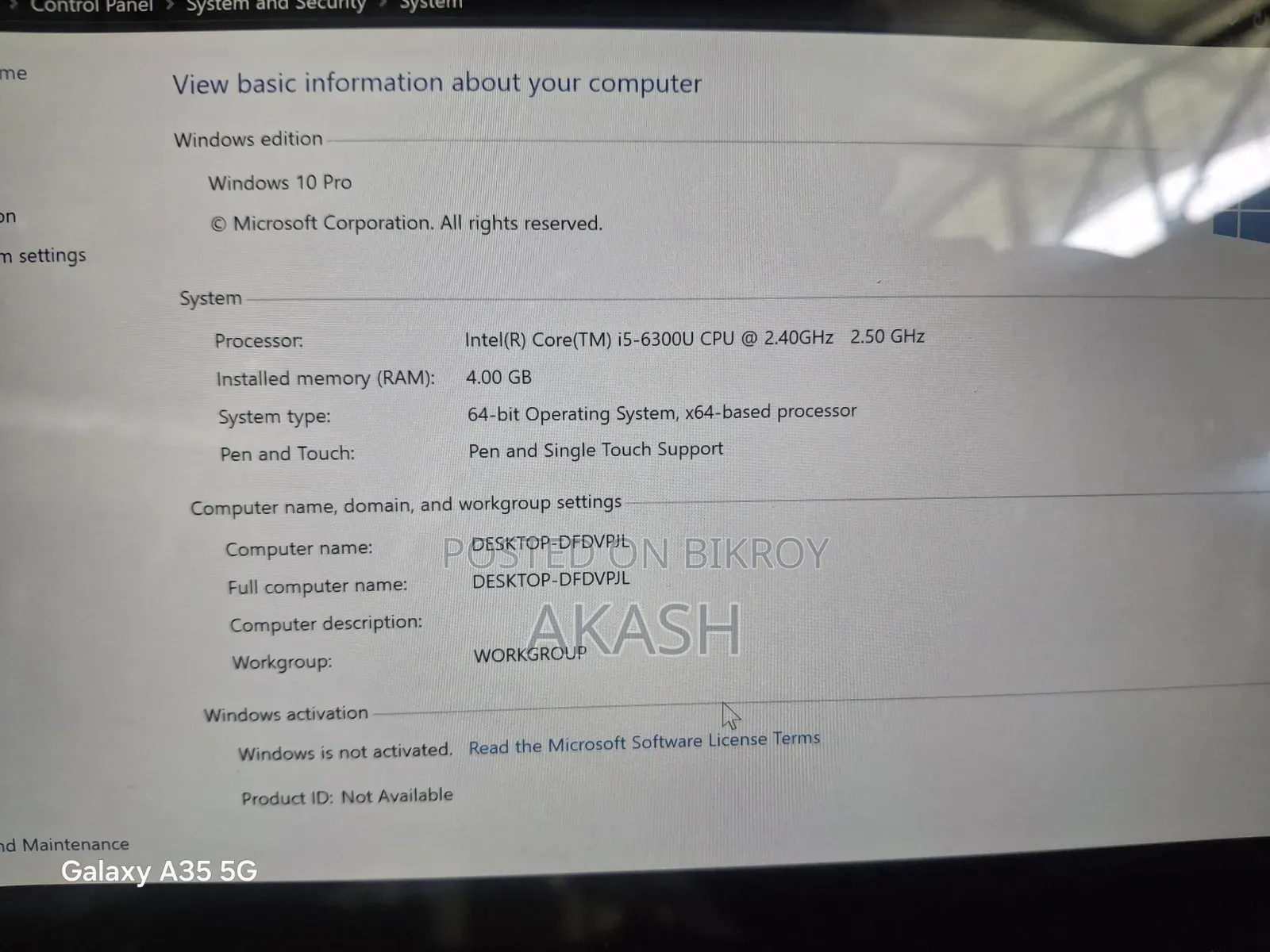 Laptop Microsoft Surface Laptop 4 4GB Intel Core i5 SSD 128GB