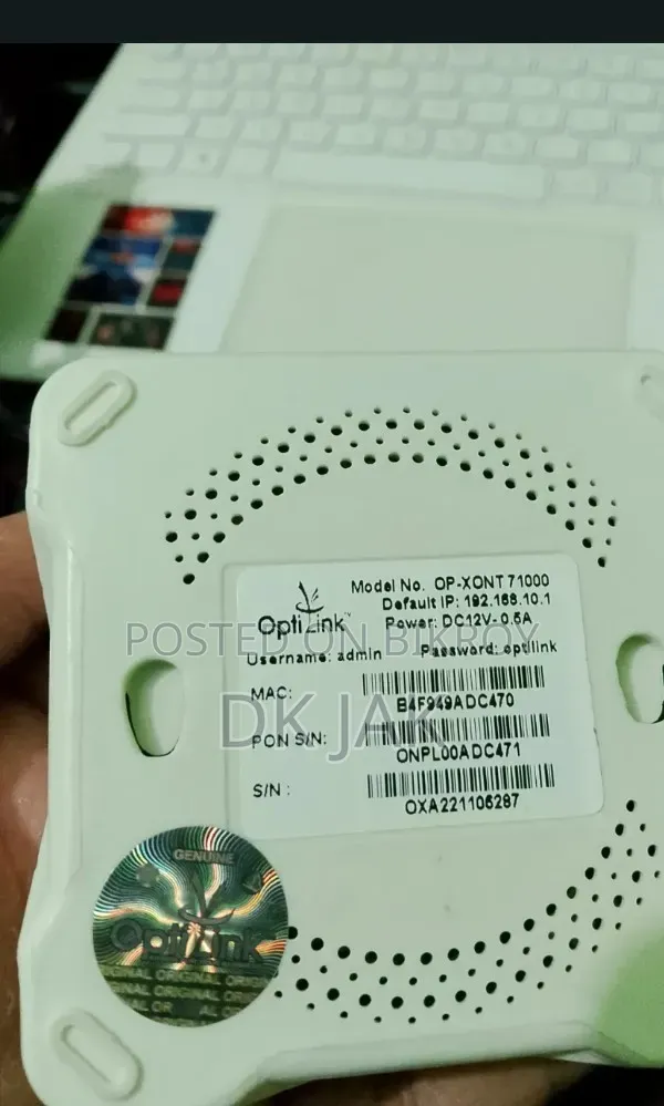 OptiLink Single Port ONU (Model: OP-XONT 71000) - Fresh Condition