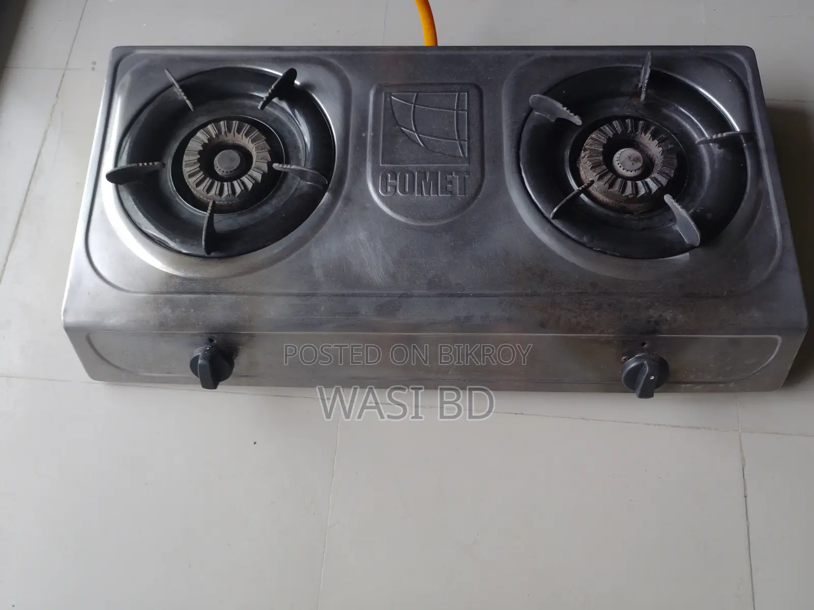 COMET Stainless Steel Double Burner Gas Stove NG