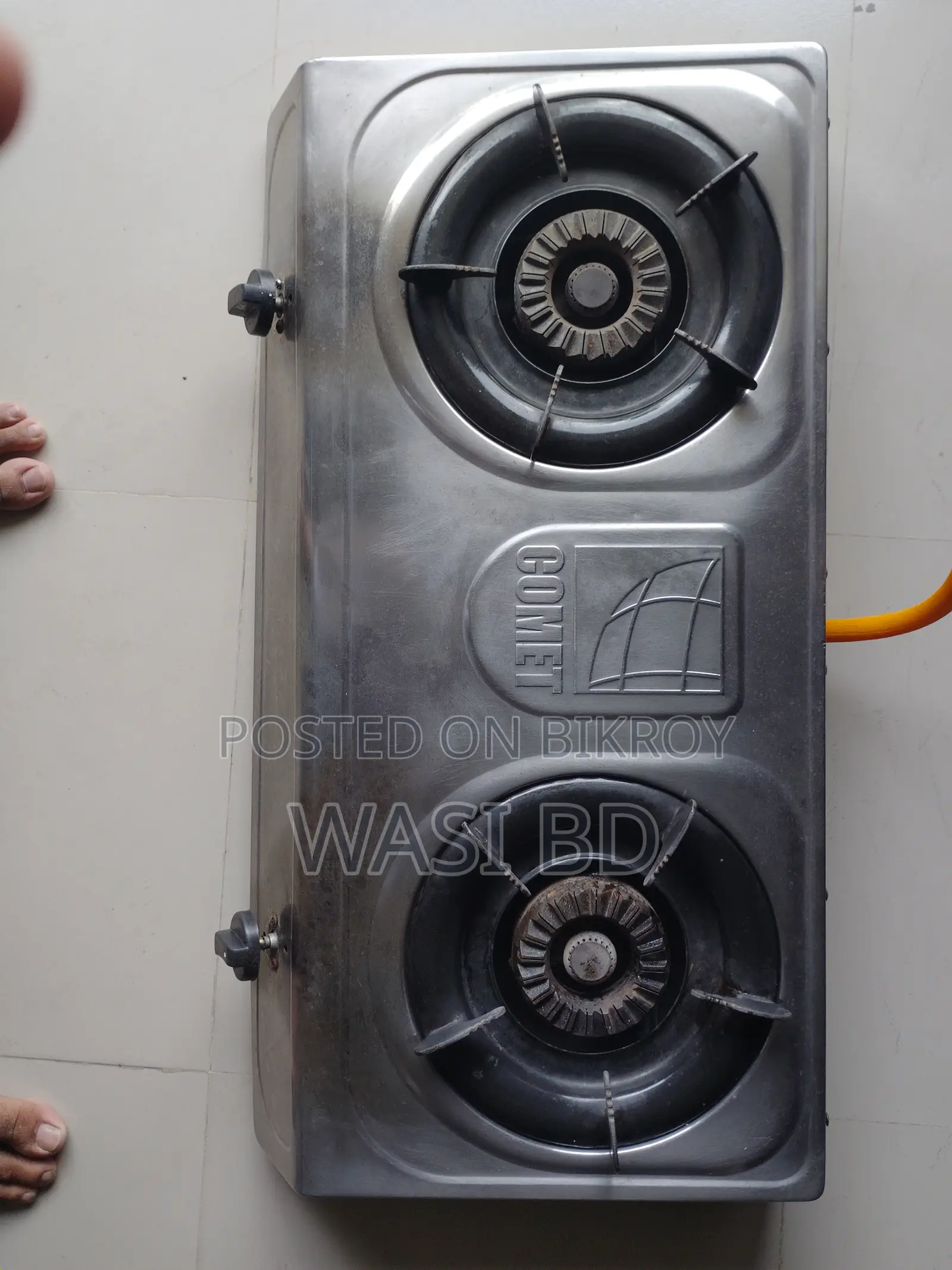 COMET Stainless Steel Double Burner Gas Stove NG