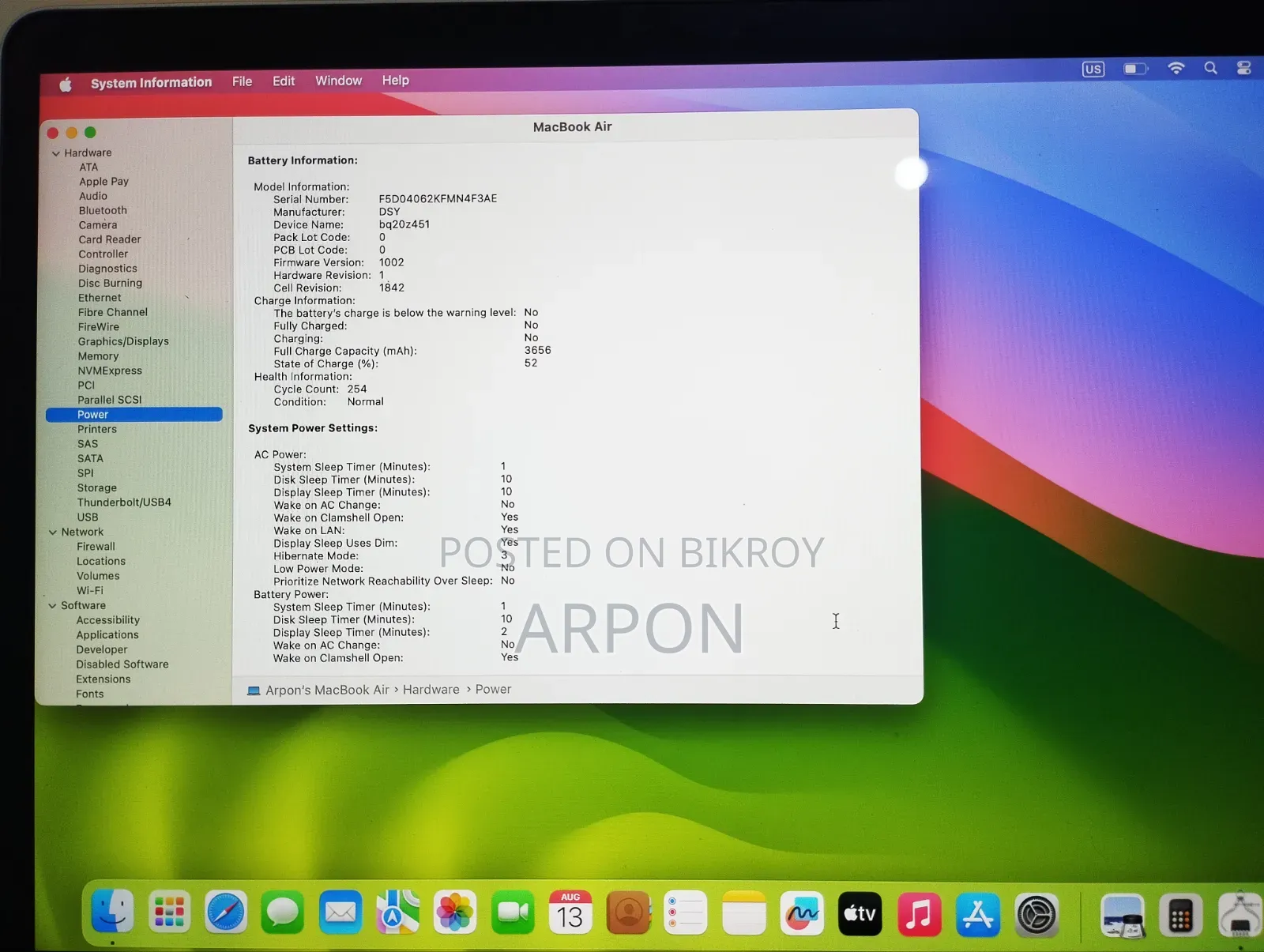 Laptop Apple MacBook 2020 16GB Intel Core i3 SSD 256GB