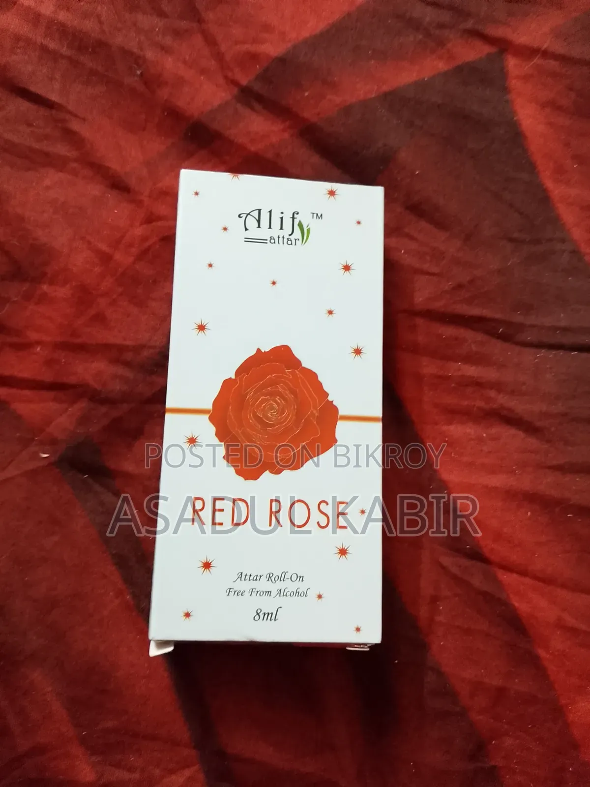 Writing RED ROSE – Premium Attar Roll-On