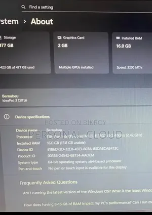 Laptop Lenovo Ideapad 3 8GB Intel Core I5 SSD 512GB