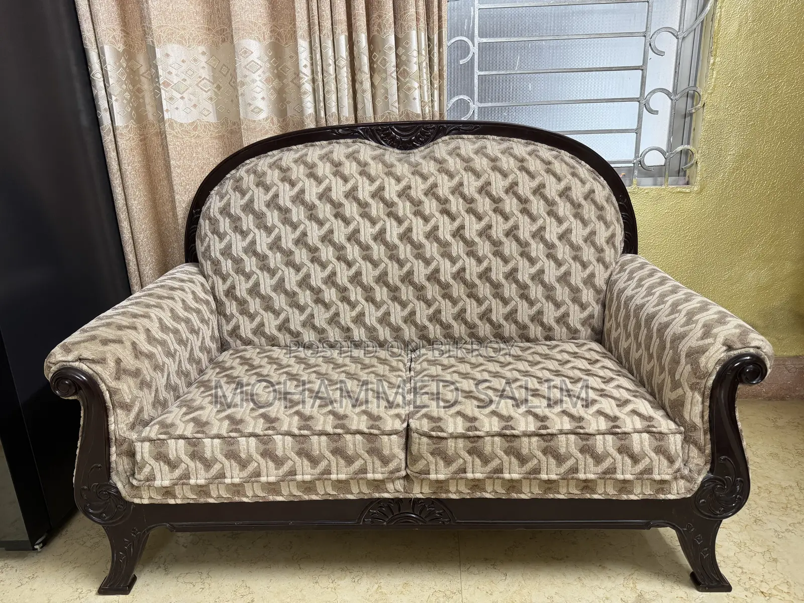 Two Seater 3 Sofa Set and One Glass Table