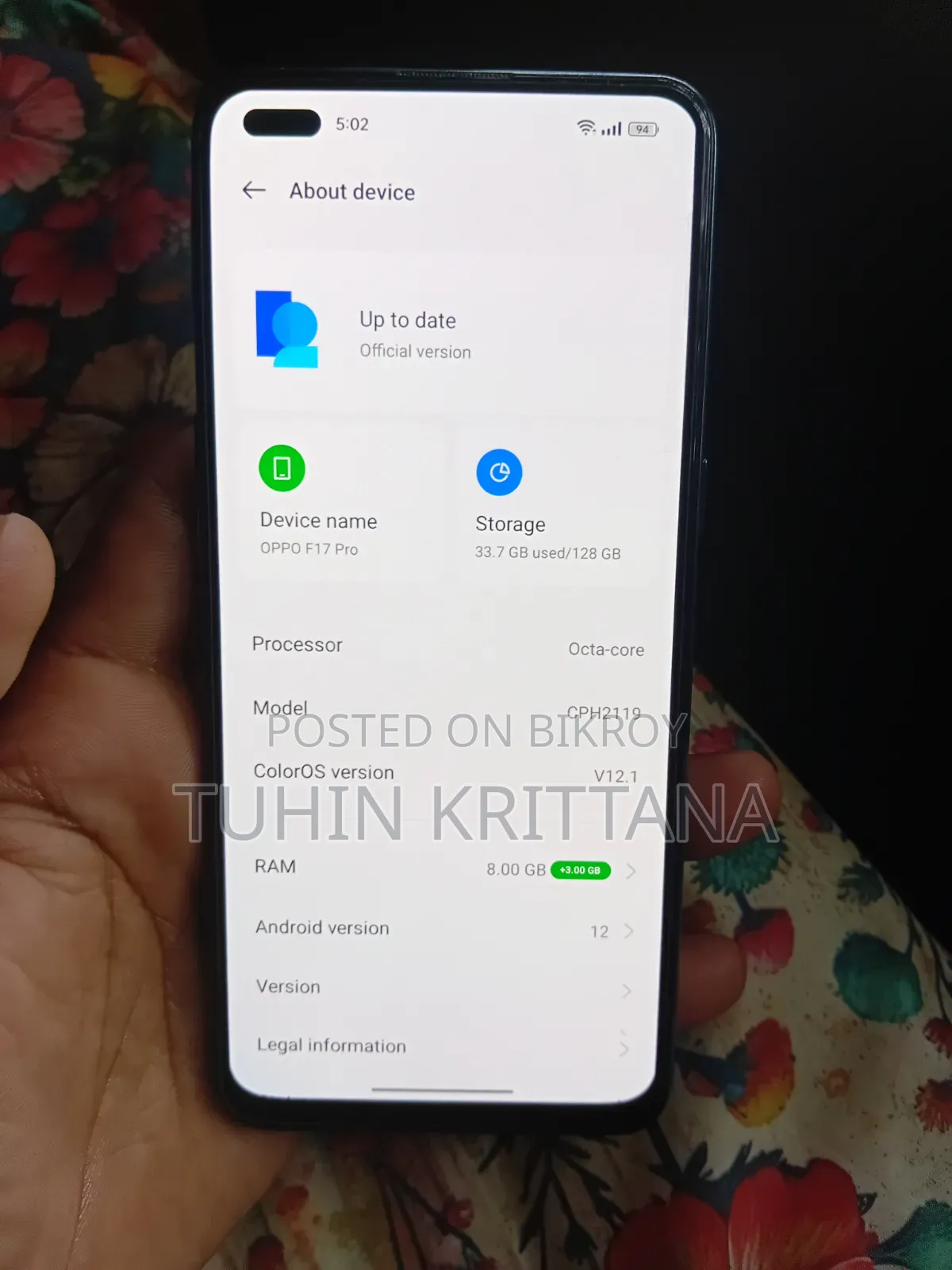 Oppo F17 Pro 128 GB Blue