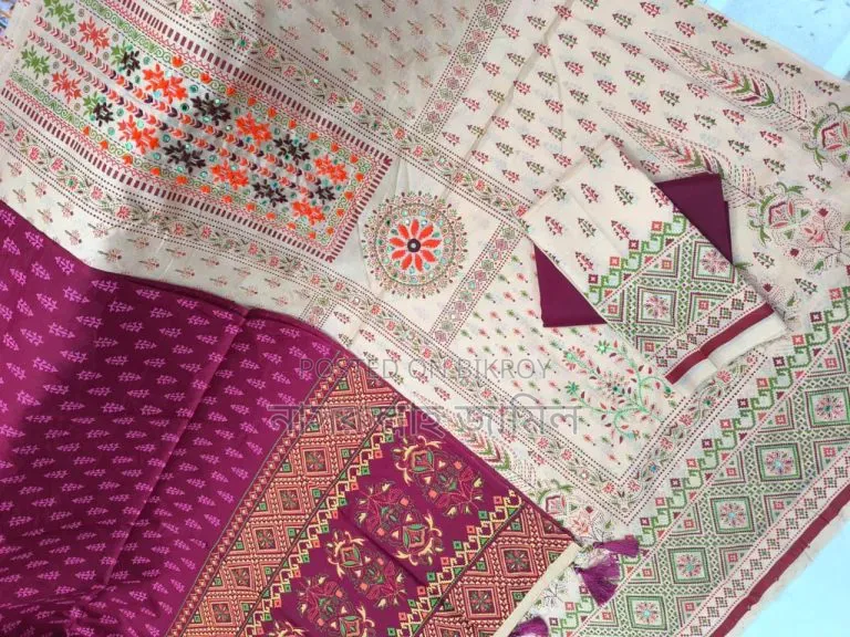 Aarong Karchupi Three-Piece — A touch of tradition in beauty, pure comfort to wear!