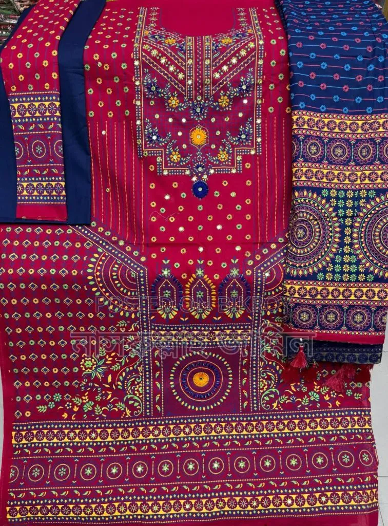 Aarong Karchupi Three-Piece — A touch of tradition in beauty, pure comfort to wear!