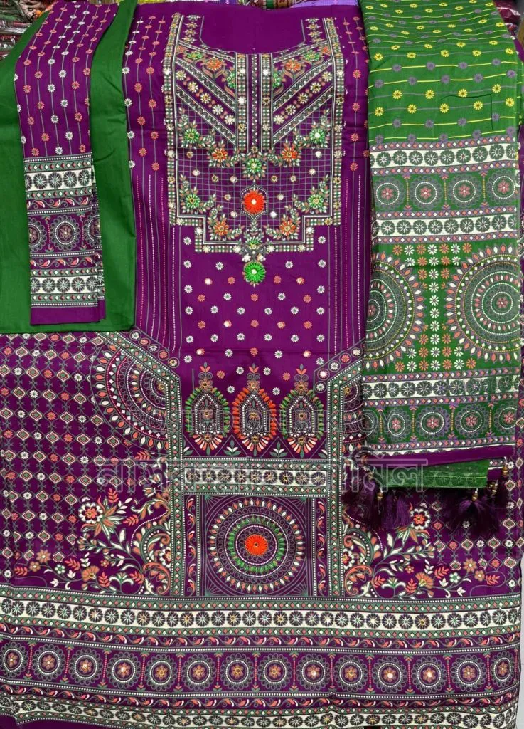 Aarong Karchupi Three-Piece — A touch of tradition in beauty, pure comfort to wear!