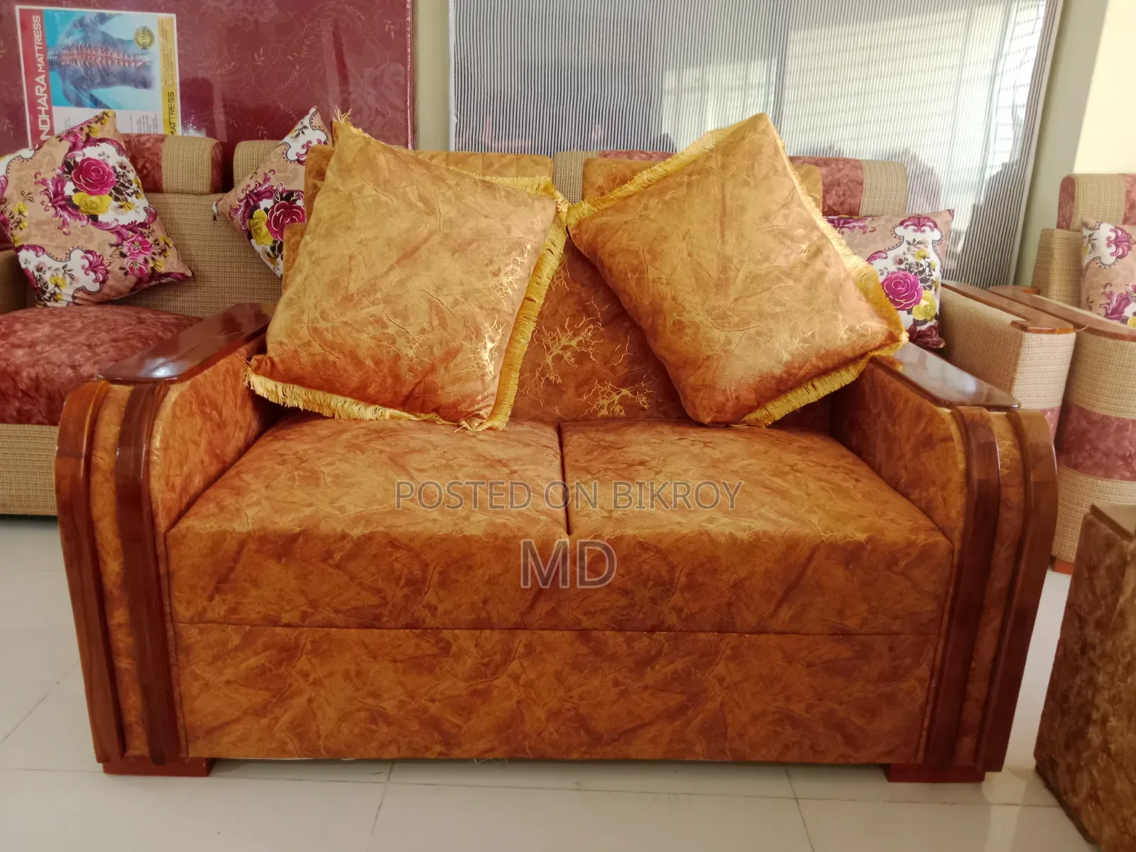 অরিজিনাল সেগুন কাঠের সোফা ২ সিটের