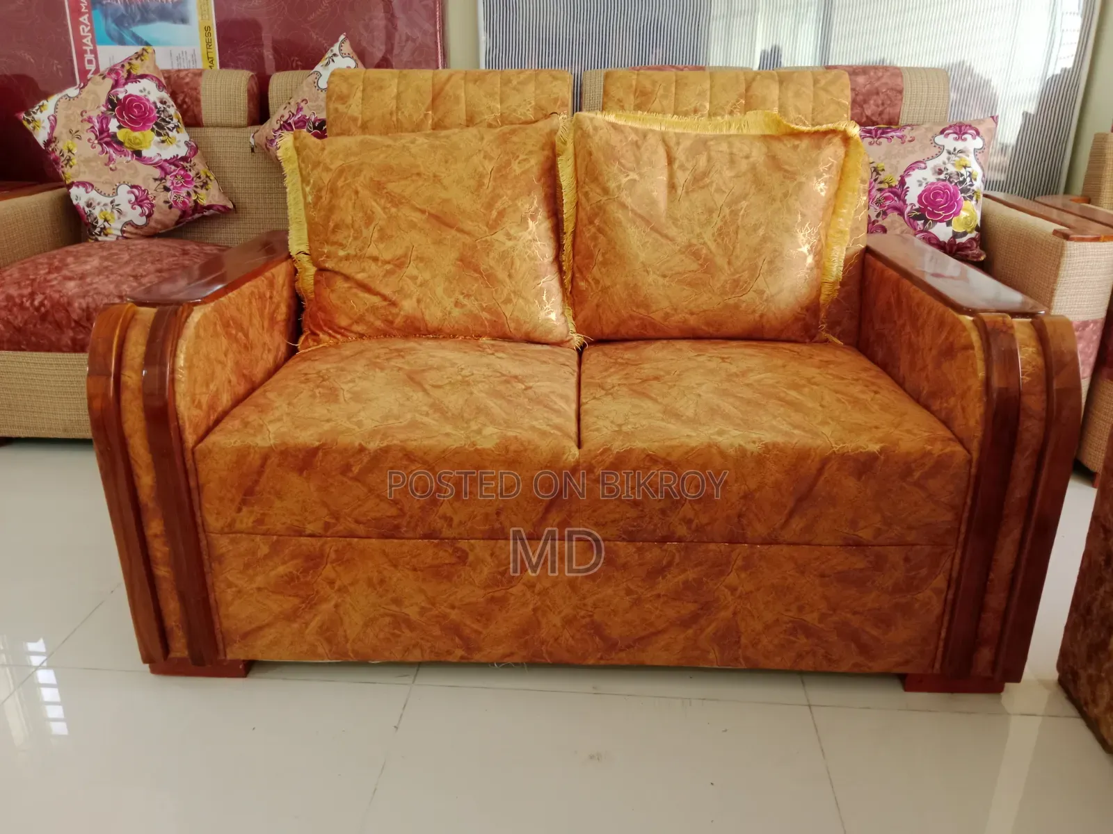 অরিজিনাল সেগুন কাঠের সোফা ২ সিটের