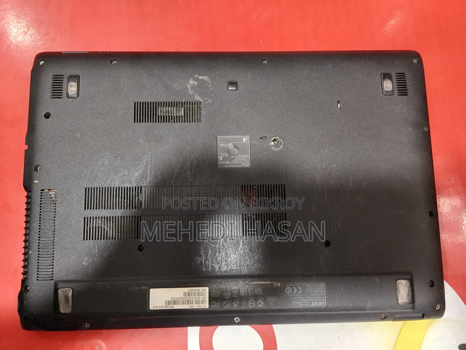 ল্যাপটপ এসার অ্যাসপায়ার ভি১৫ ৪জিবি ইন্টেল কোর আই৫ এইচডিডি ২তি