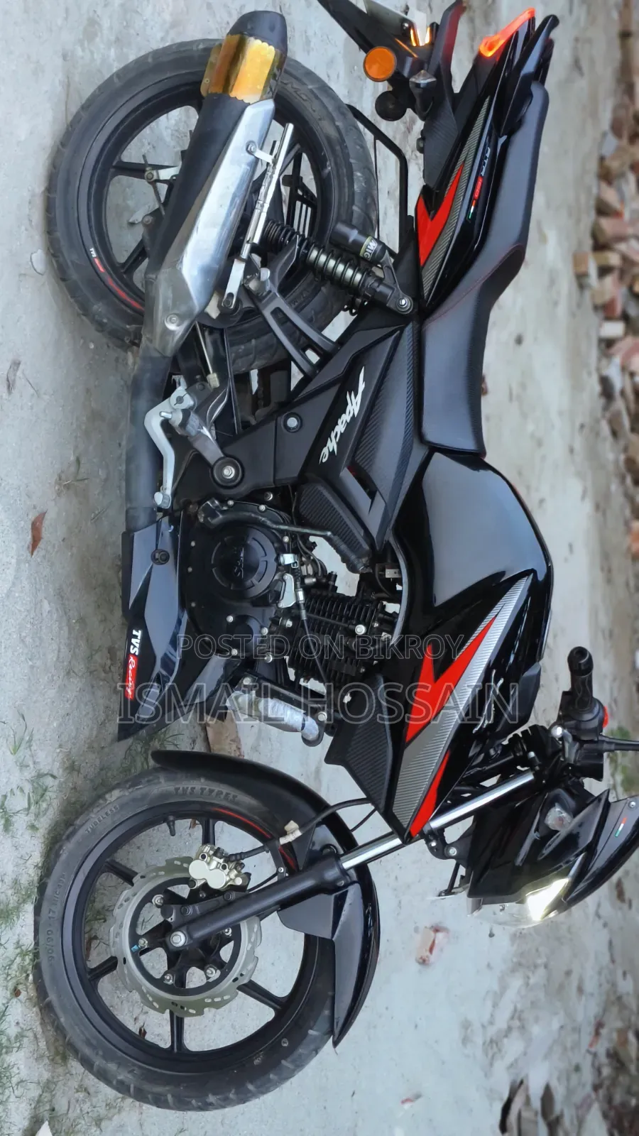 TVS Apache RTR 160 2V 2025 Black