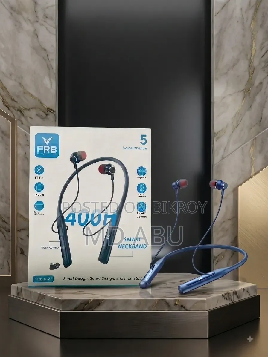 FRB N27 [ 400 hours Charging Backup ] Standby Time Wireless Neckband