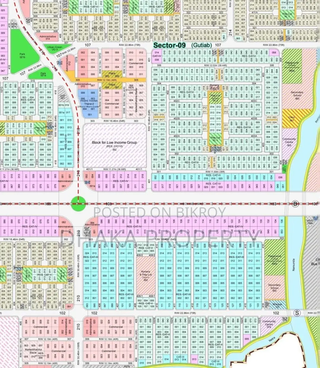 300ft Road 10 Katha Commercial South at Sector-9