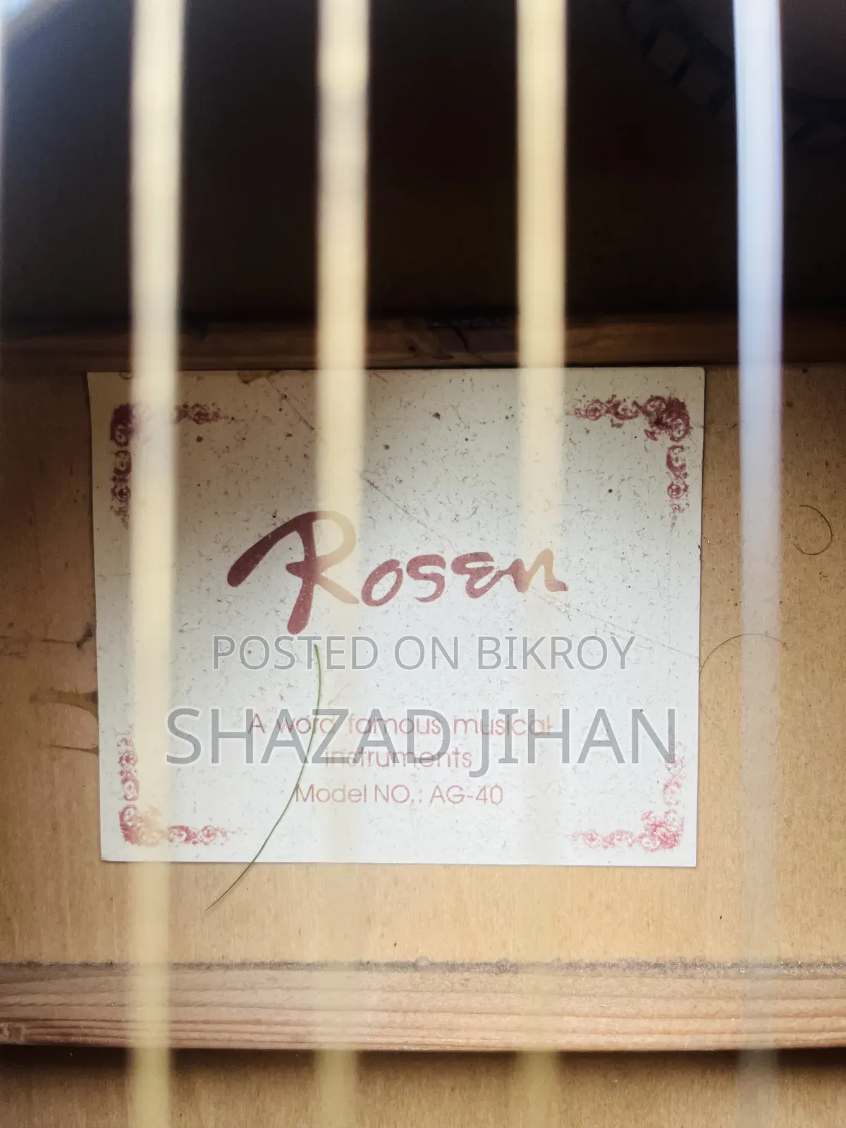 রোজেন এজি-৪০ একাউস্টিক গিটার বিক্রির জন্য!