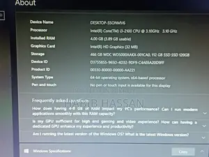 Desktop Computer Gigabyte 4GB RAM Intel Core i3 SSD 128GB