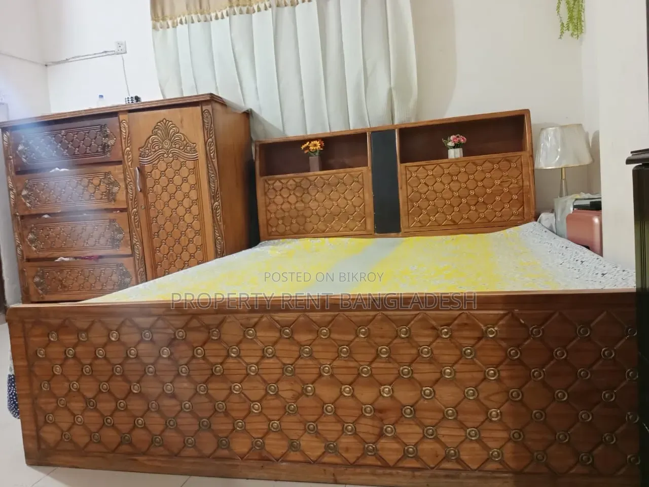 Bed and Wardrobe